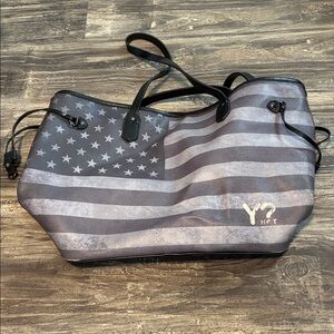 Patriotic Black and Gray Tote Bag